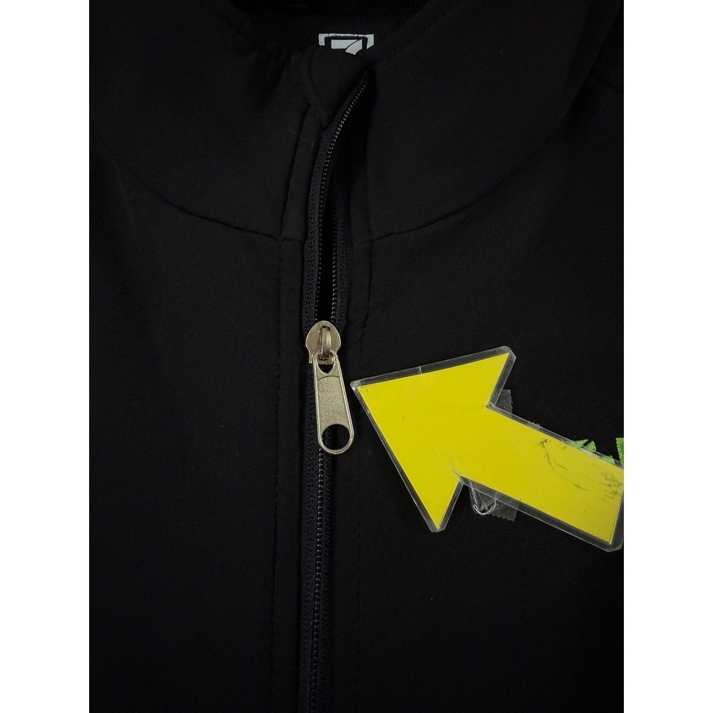 7-Eleven Jacket Apparel Mens Size Medium‎ Black Softshell Jacket Fleece Line - Picture 11 of 11